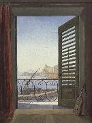 Carl Gustav Carus Balcony overlooking the Bay of Naples Sweden oil painting artist
